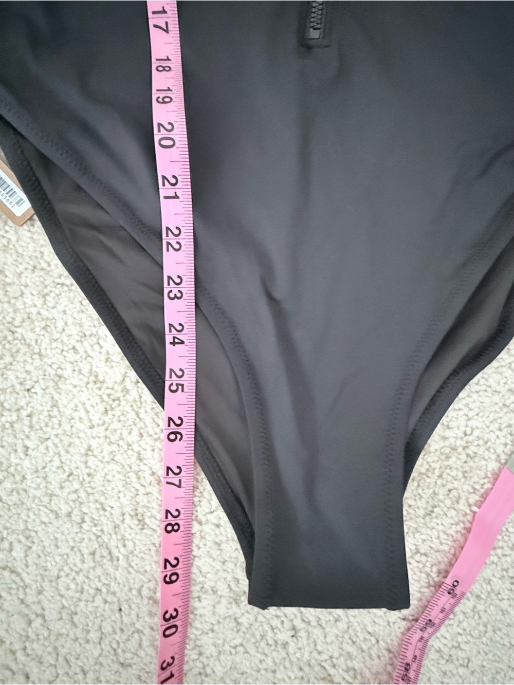 SKIMS Sleeveless Black Zip-Front Swimsuit in Color Onyx - Picture 11 of 11